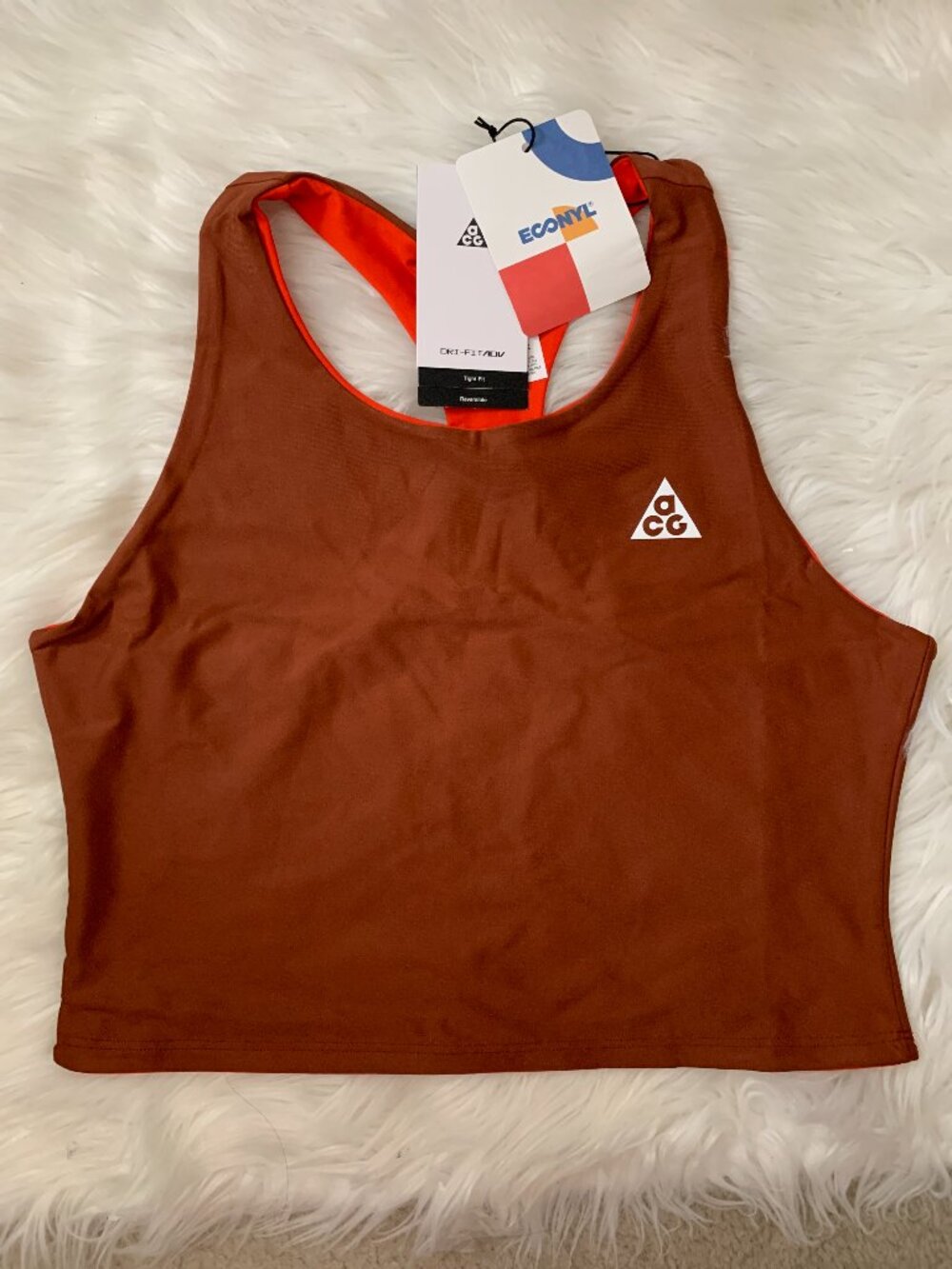 Nike ACG Rust Brown + Orange Reversible Tank Top